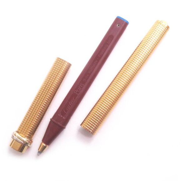 Cartier Vintage Block Check Trinity Double C Logo Capped Ballpoint main image 6